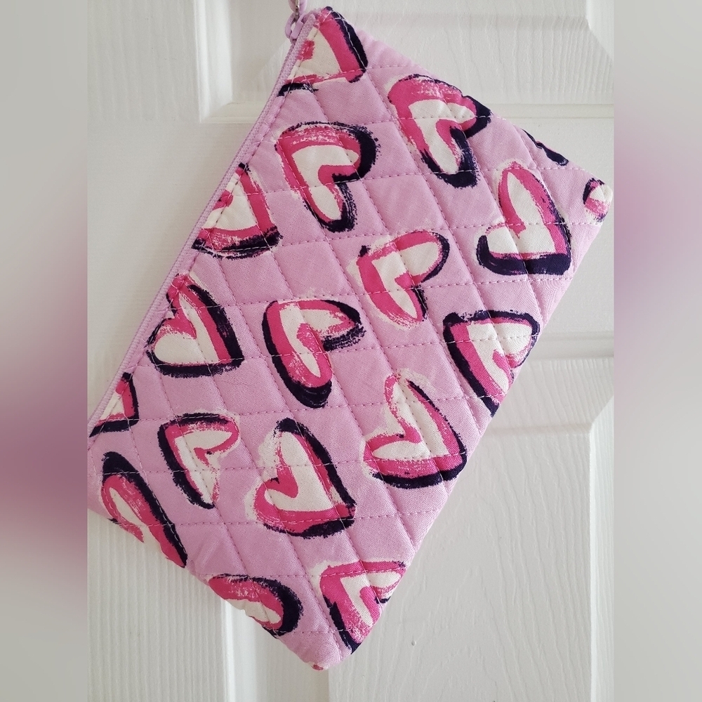 VERA BRADLEY Large Slim Wristlet - Pink Hearts - New With Out Tags - Picture 4 of 8
